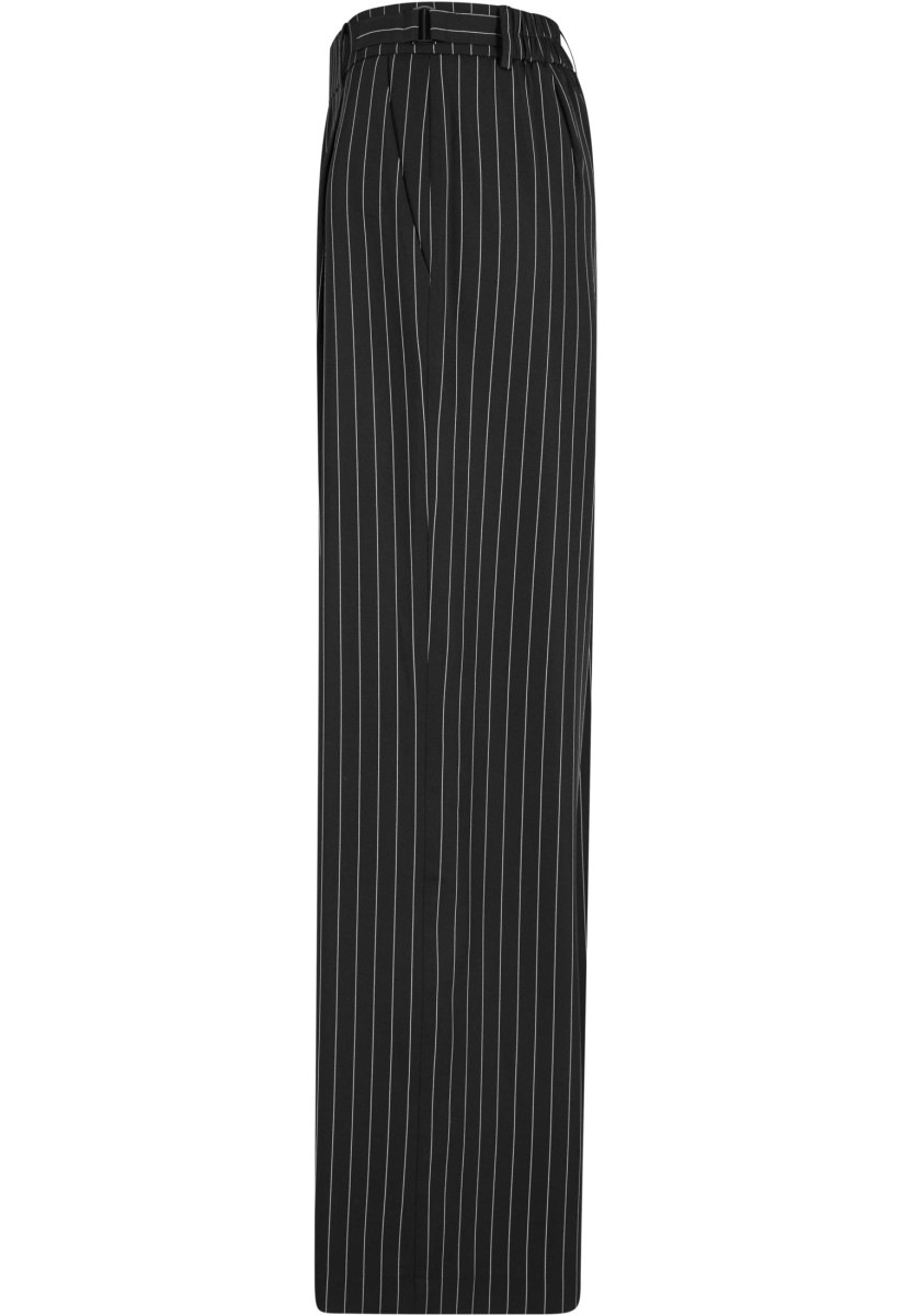 Ladies Pinstripe Wide Leg Trousers