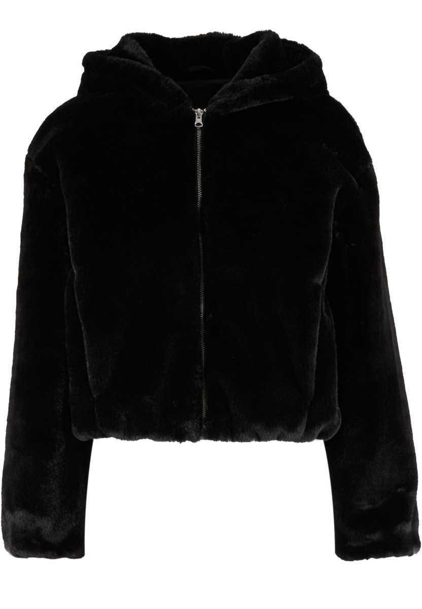 Ladies Full Zip Faux Fur Hoodie