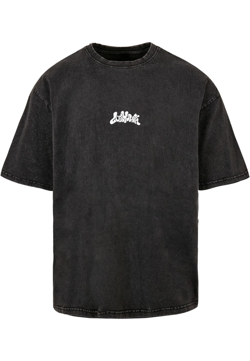 LY ACID WASHED TEE - BEAUTIFUL CHAOS BLUE