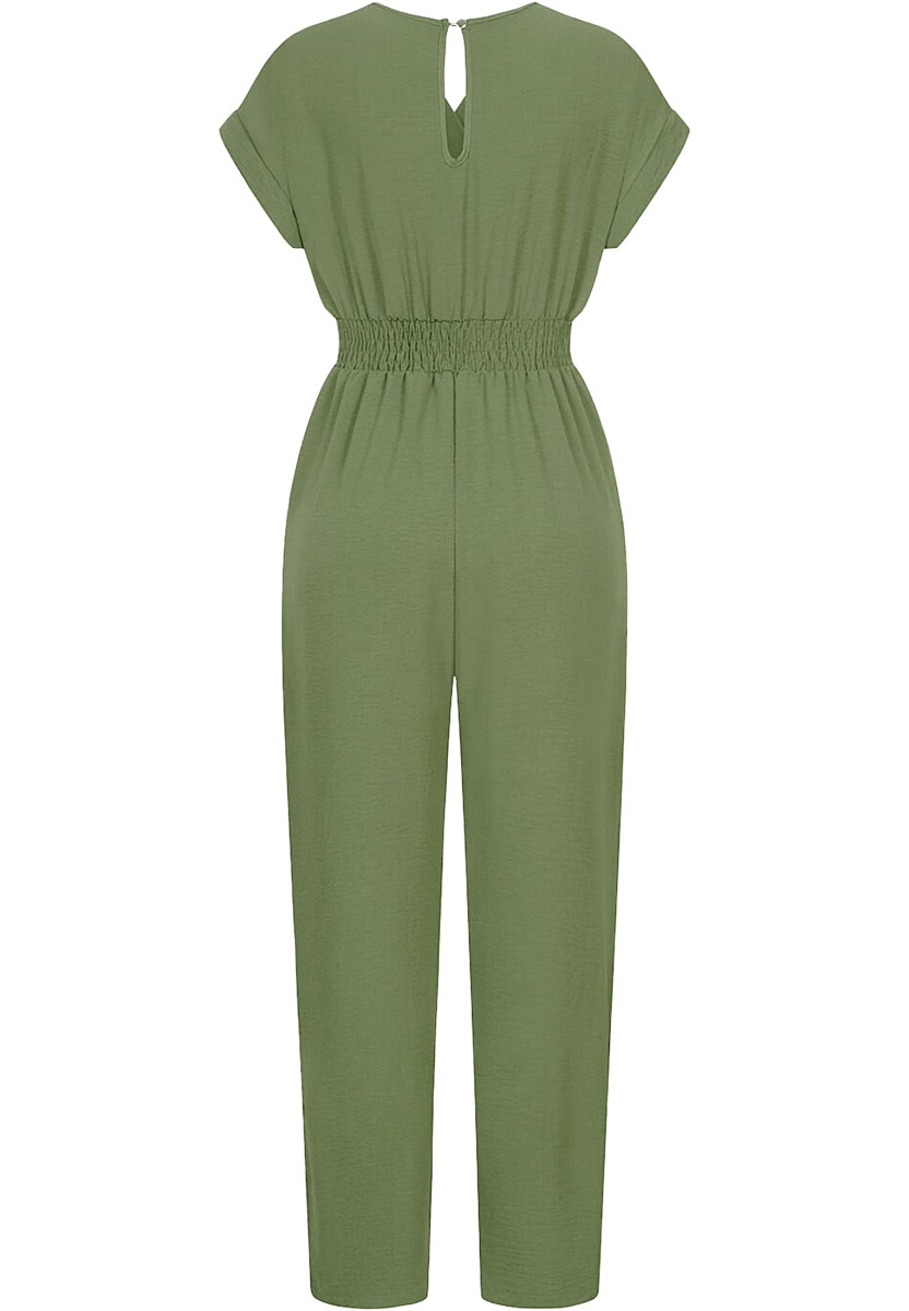 Jumpsuit in Wickeloptik mit 2-Pockets