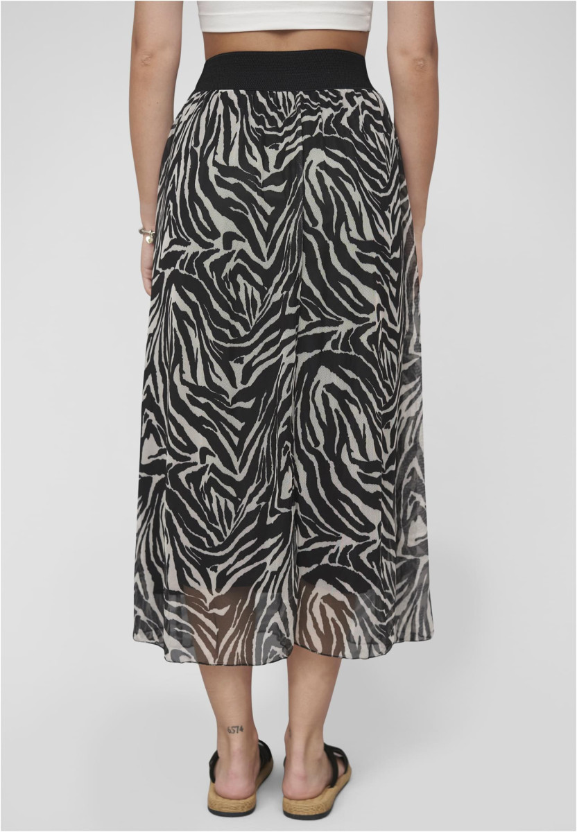 Longform Skirt 2-layered with animal print