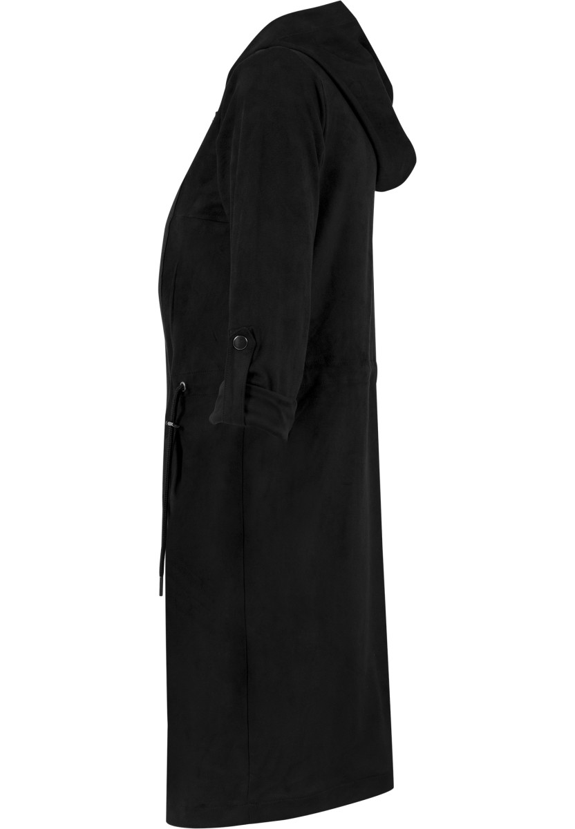 Ladies Imitation Suede Parka