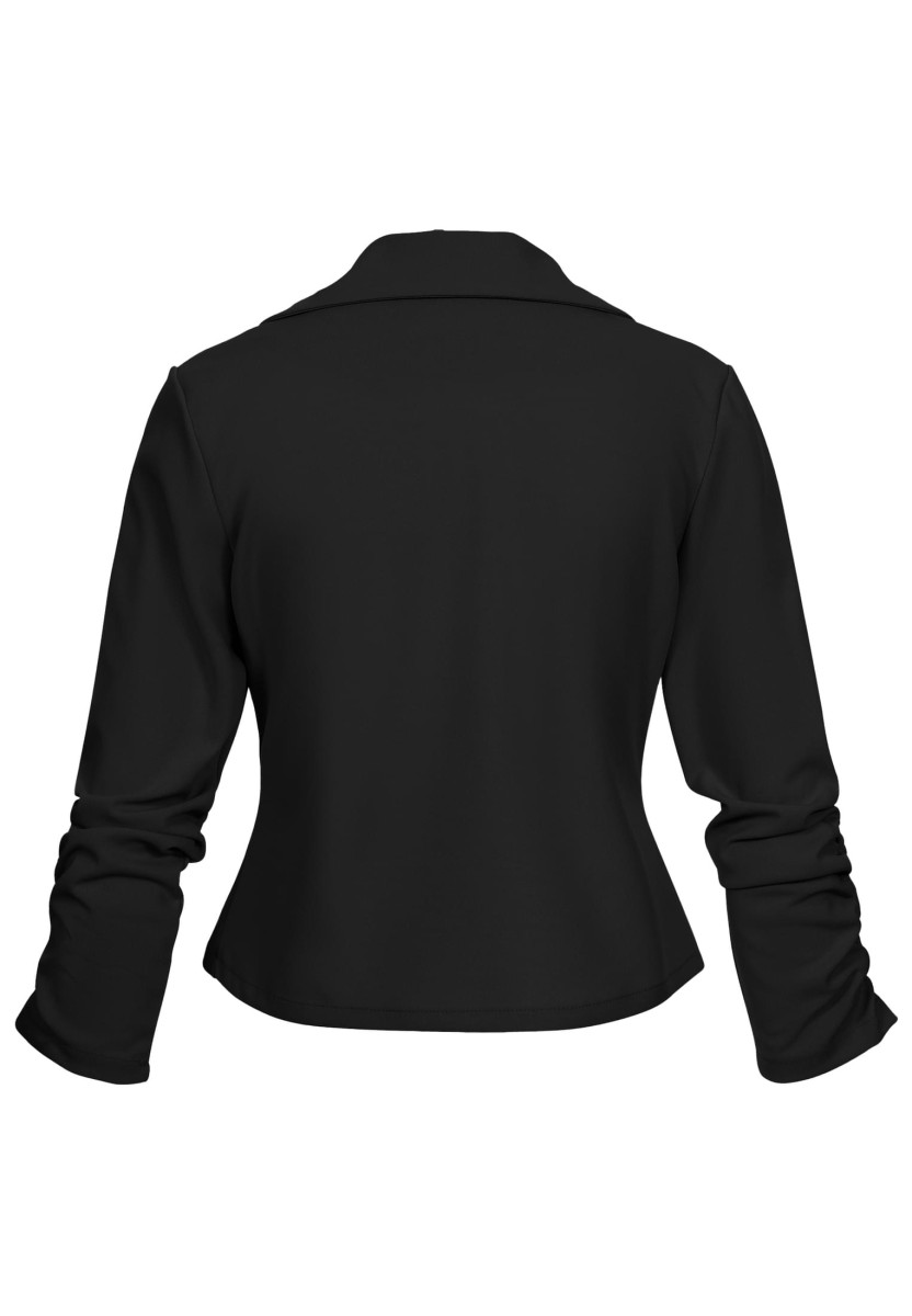 Short Blazer with ruched sleeves