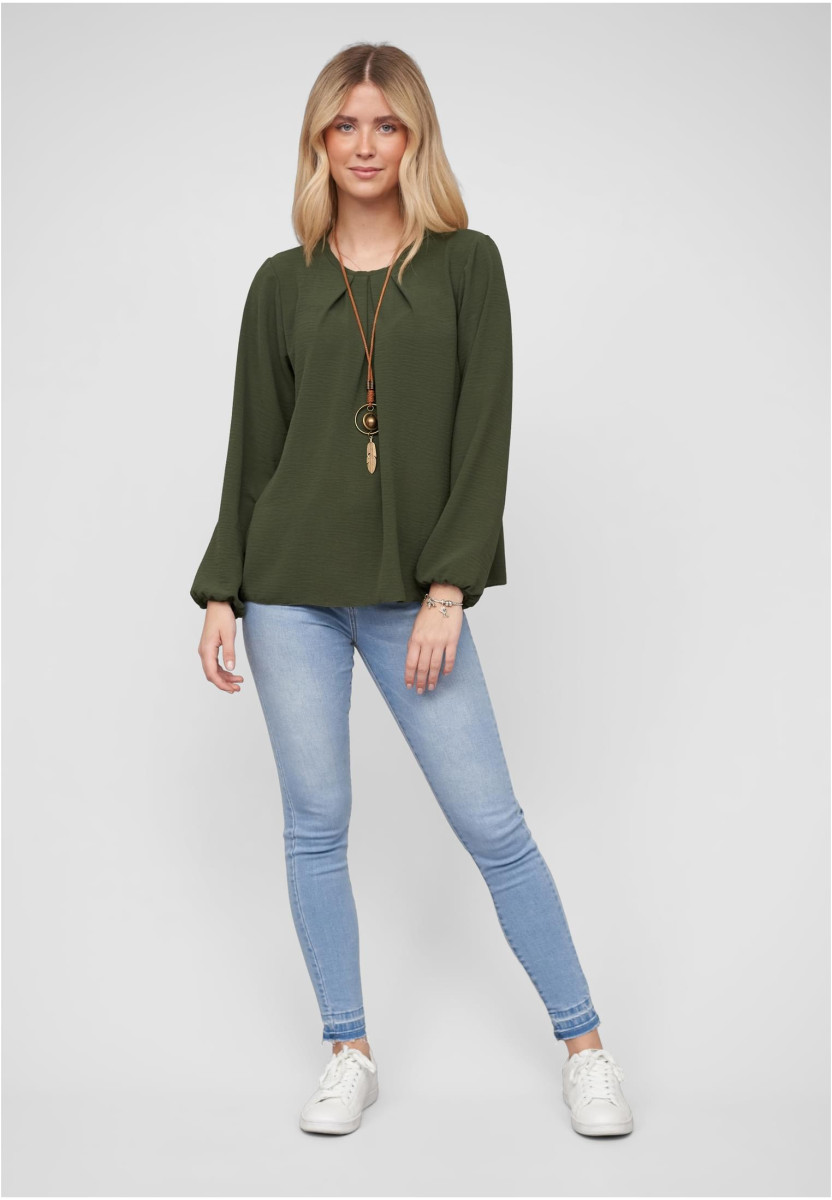 Longsleeve Blouse with Necklace