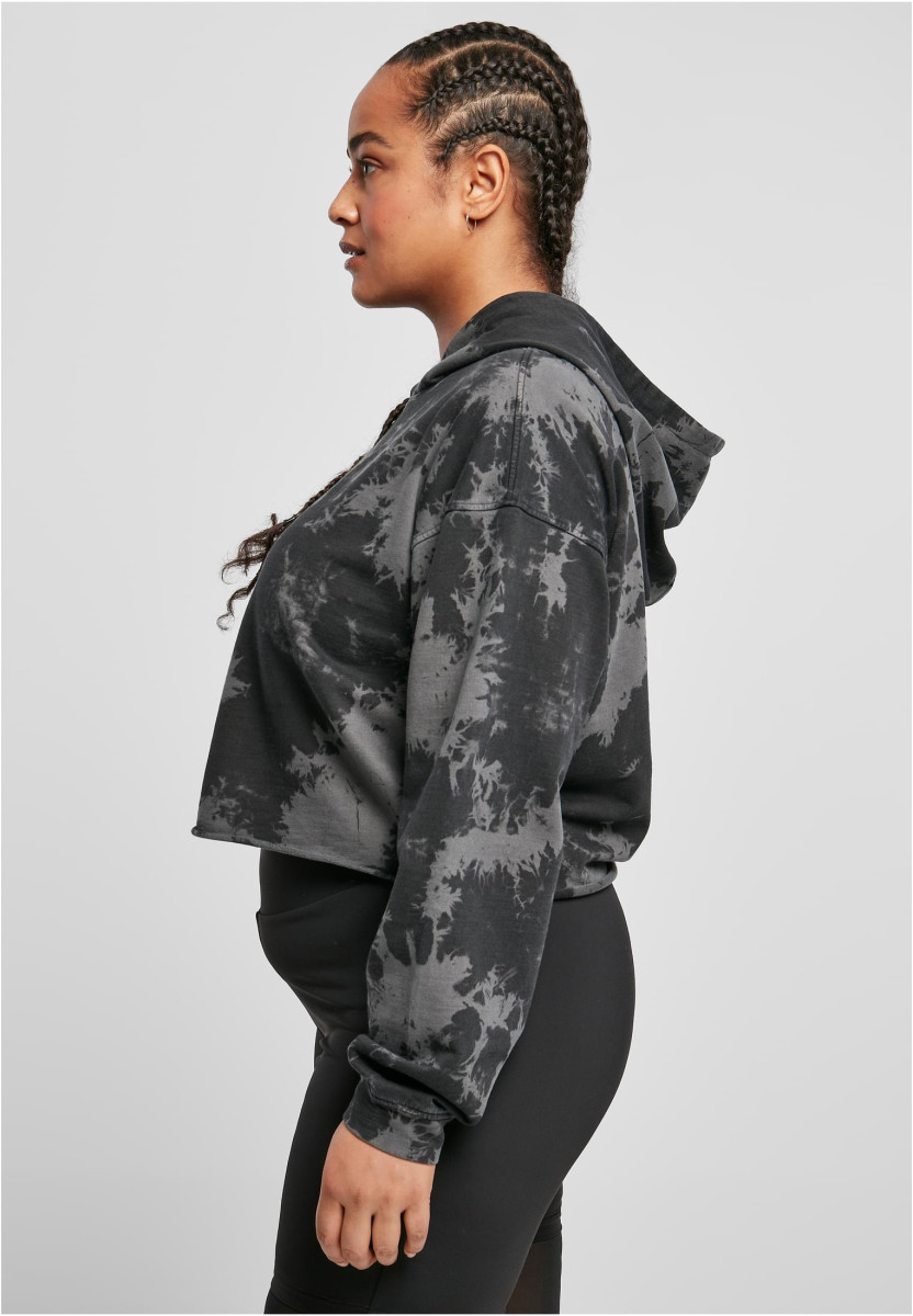 Ladies Oversized Short Bleached Hoody