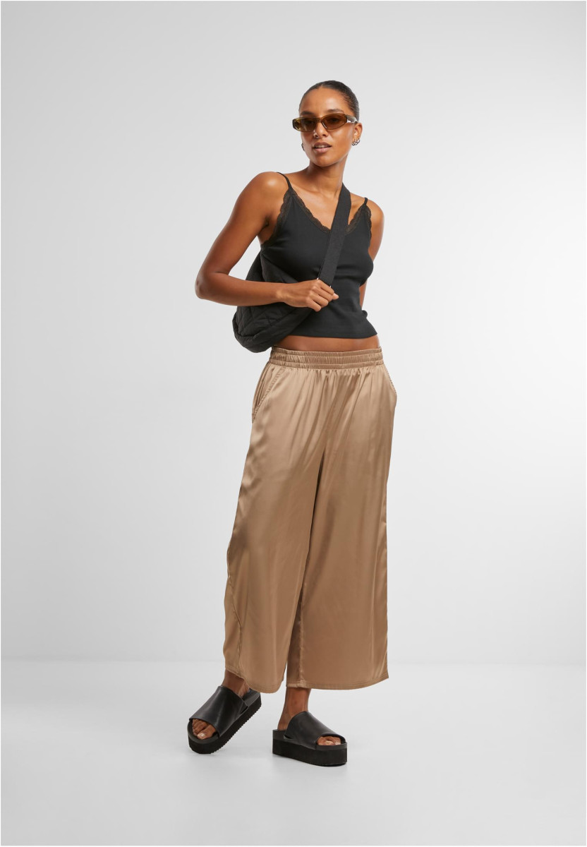 Ladies Satin Wide Leg Culotte