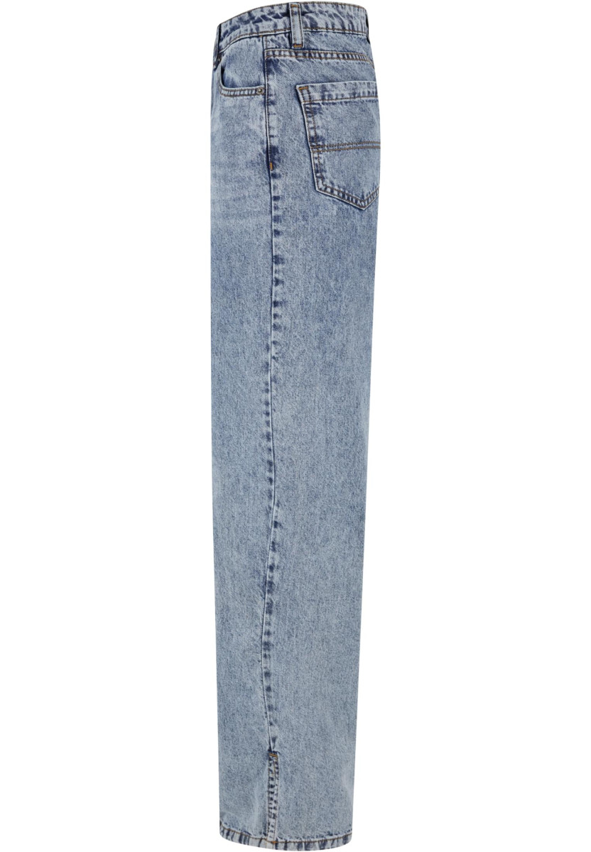 Ladies Wide Leg Slit Denim