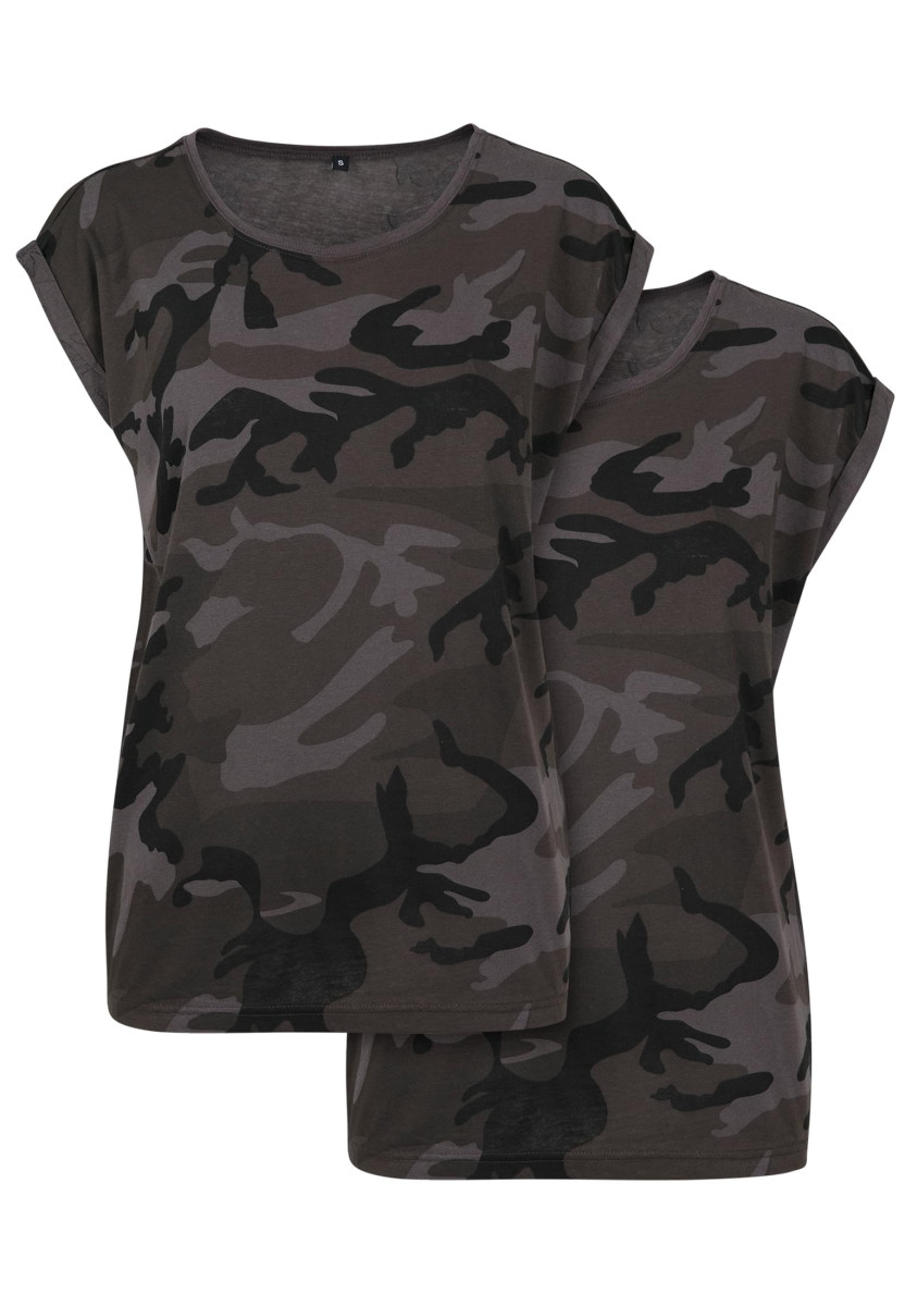 Ladies Extended Shoulder Camo Tee 2-Pack