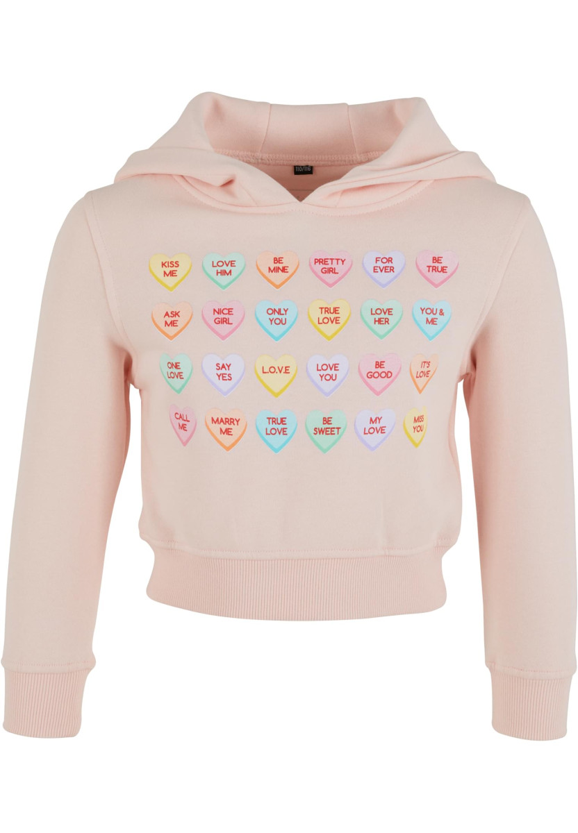 Kids Sweet Heart Candy Cropped Hoody