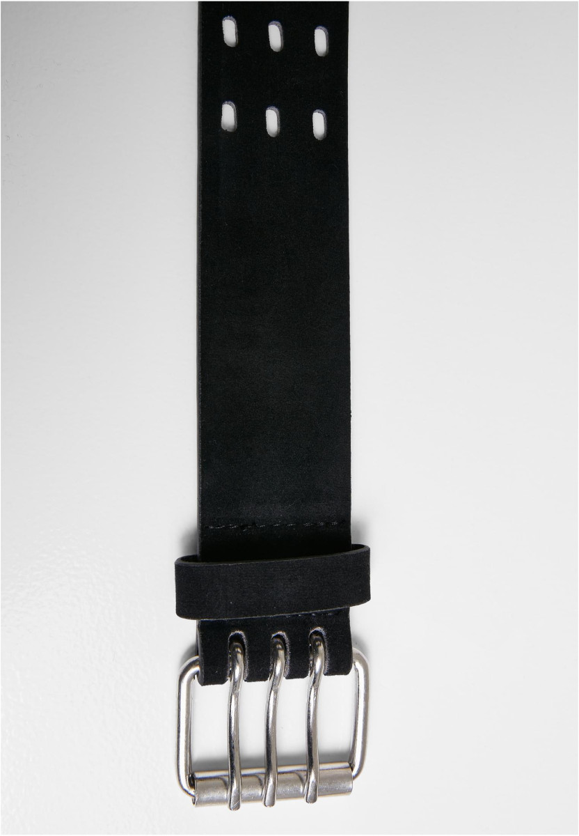 Velour Leather Tripple Thorn Buckle Belt