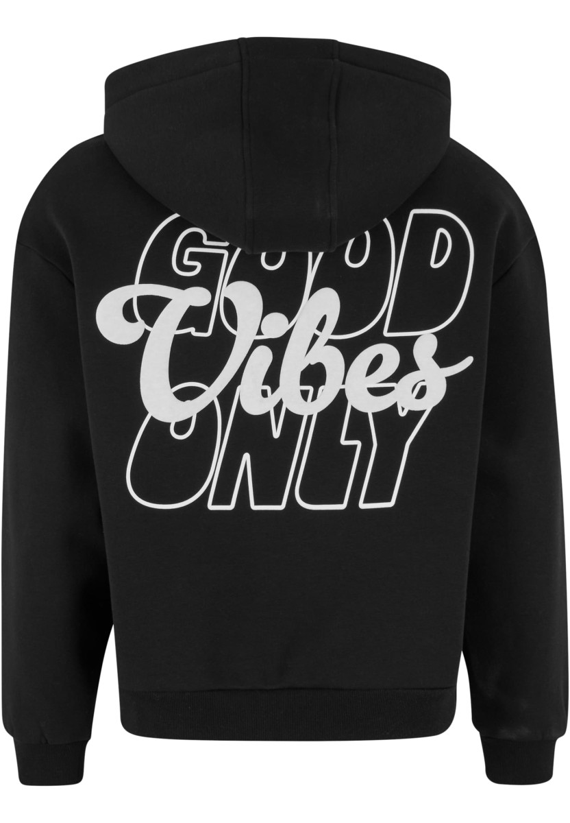 Good Vibes Wording Fluffy Hoody