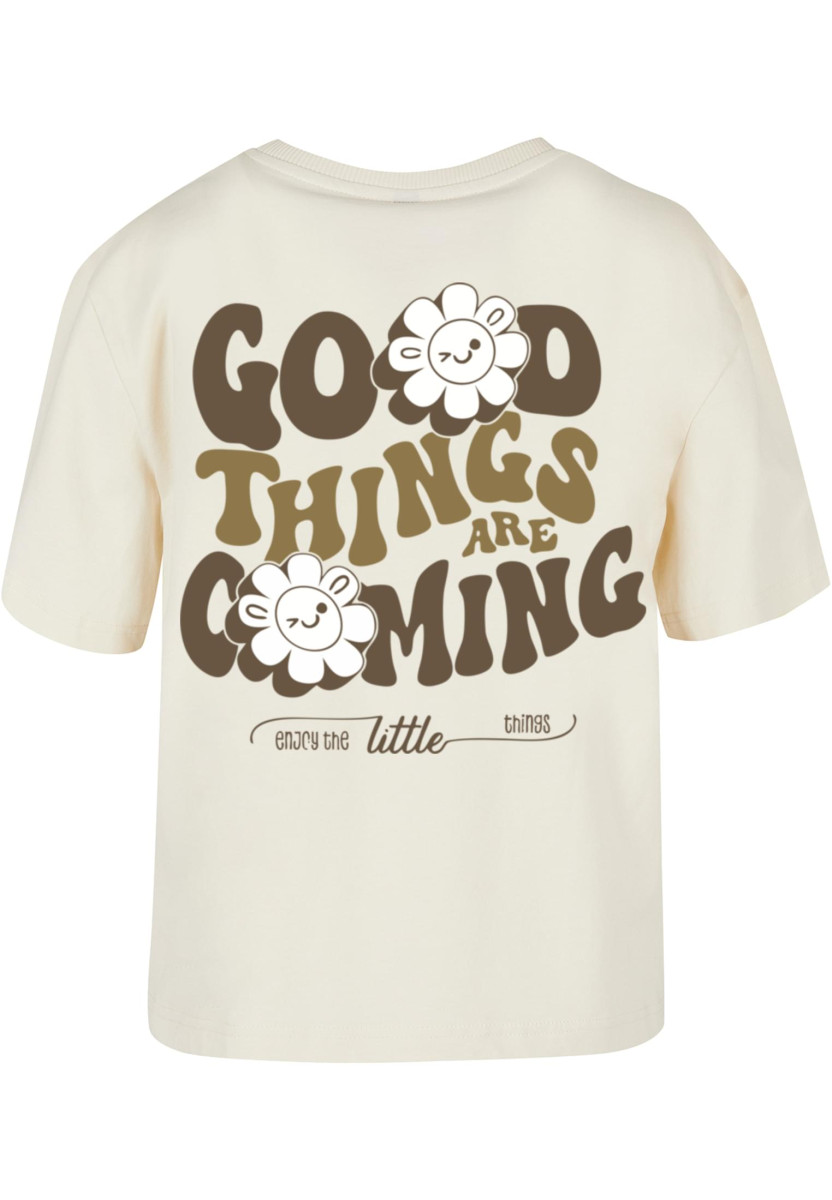 Ladies 77 Good Things Sand Tee