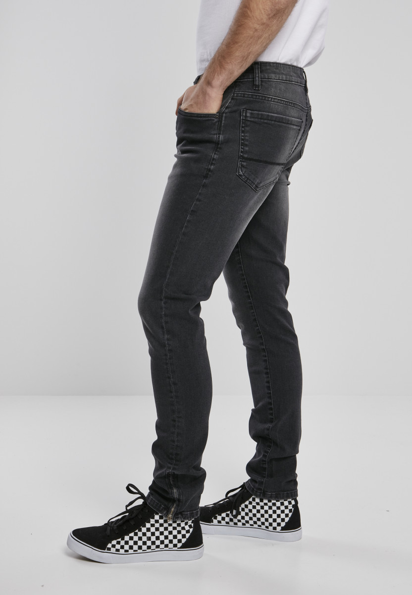 Slim Fit Zip Jeans