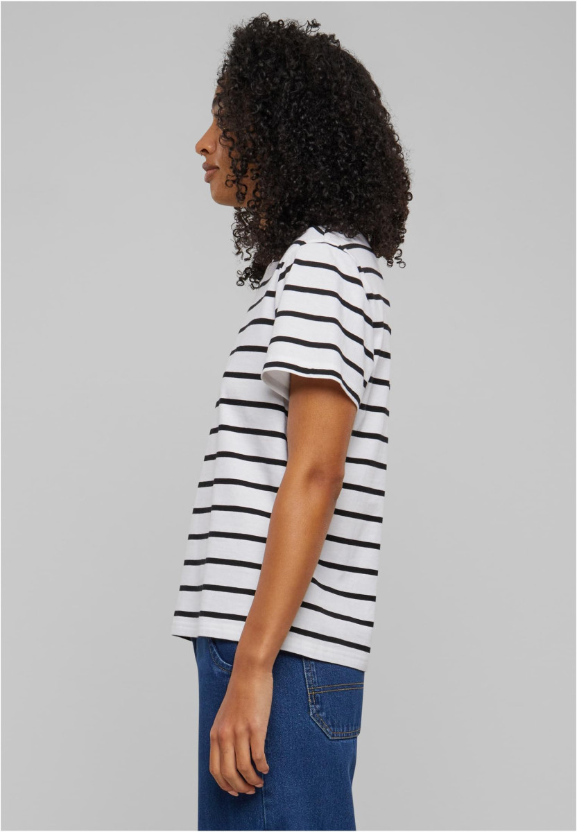 Ladies Striped Boxy Tee