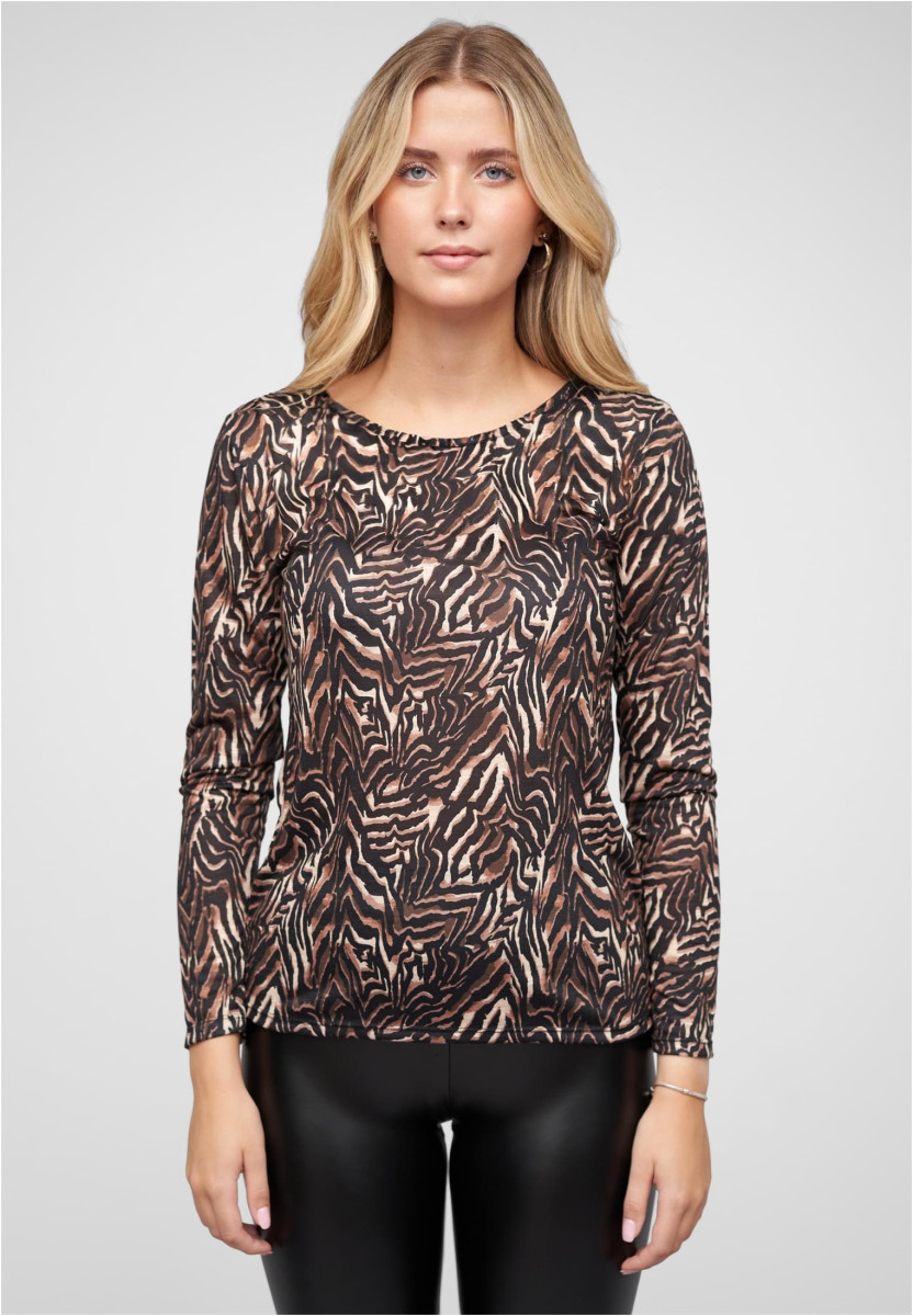 Langarm Shirt Longsleeve mit Animal Print