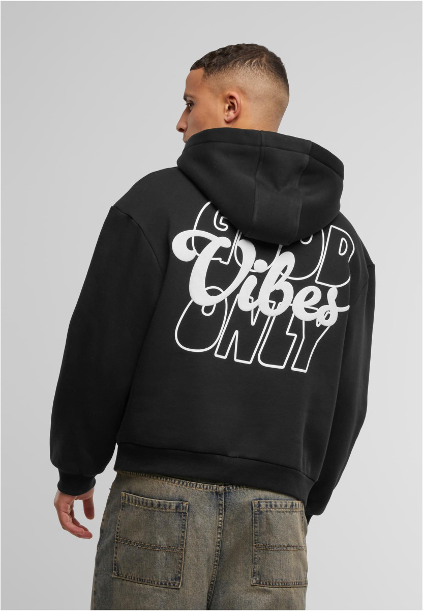 Good Vibes Wording Fluffy Hoody