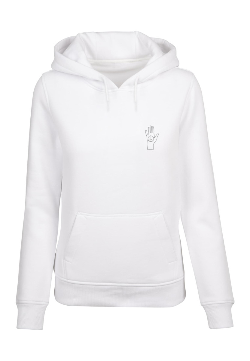 Ladies Peace - Scribble Hand White Hoody