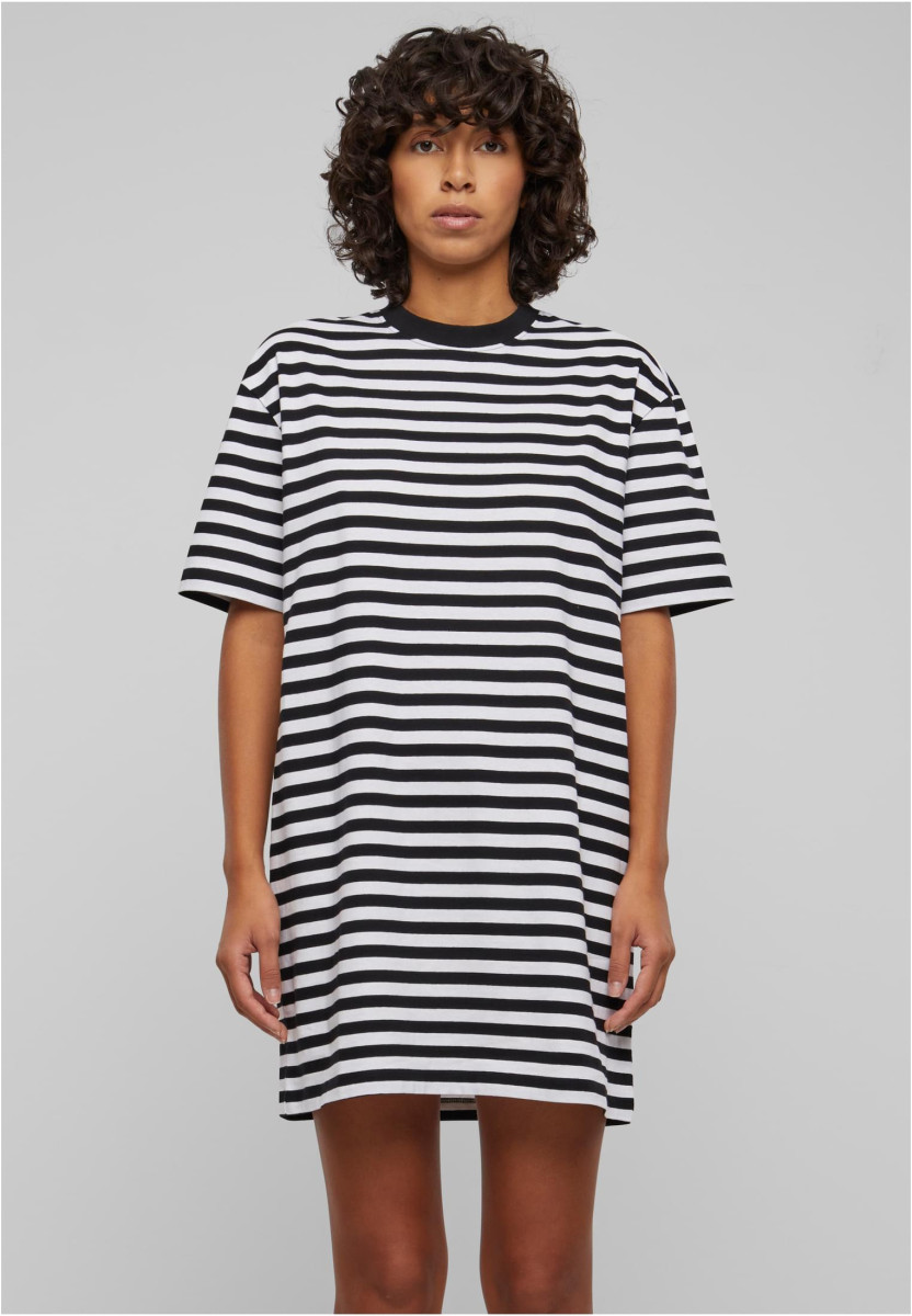 Ladies Oversized Striped Tee Dress