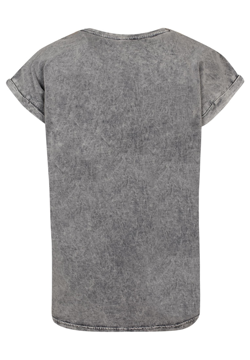 Ladies Powerslave - Dark Ink Acid Washed T-Shirt