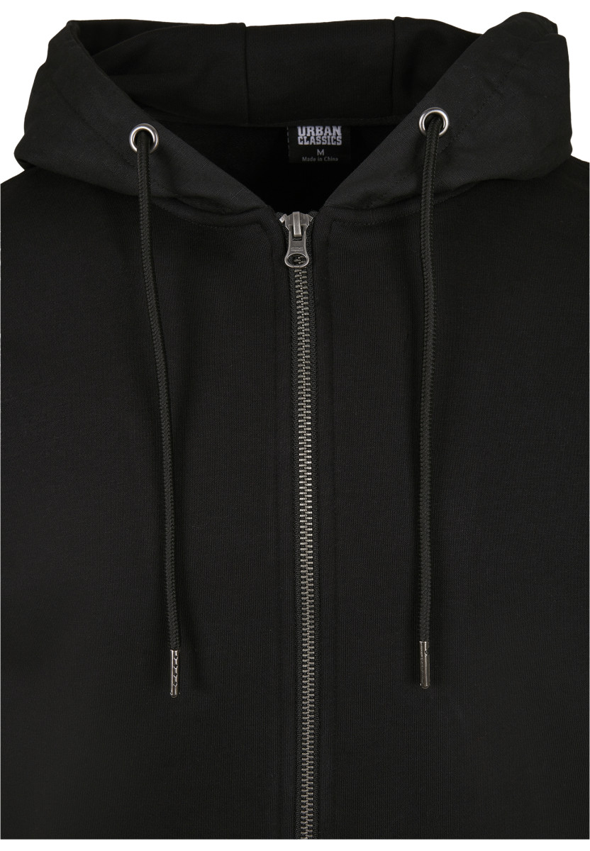 Fabric Mix Zip Hoody