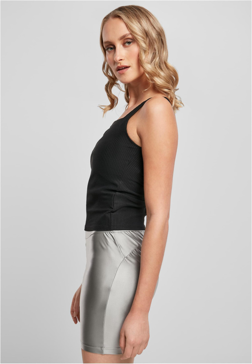 Ladies Squard Neckline Rib Top