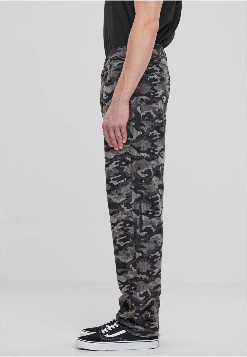 Laser Camo Printed Jeans