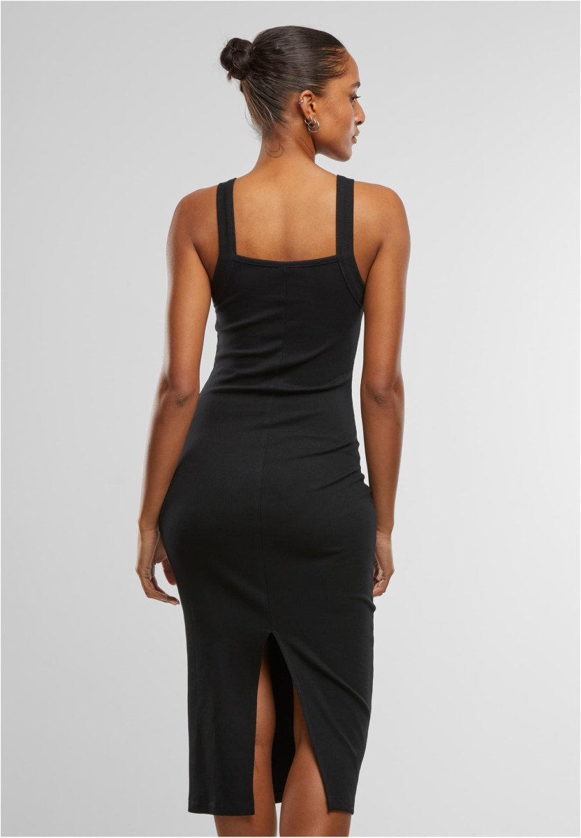 Ladies Midi Rib Jersey Dress