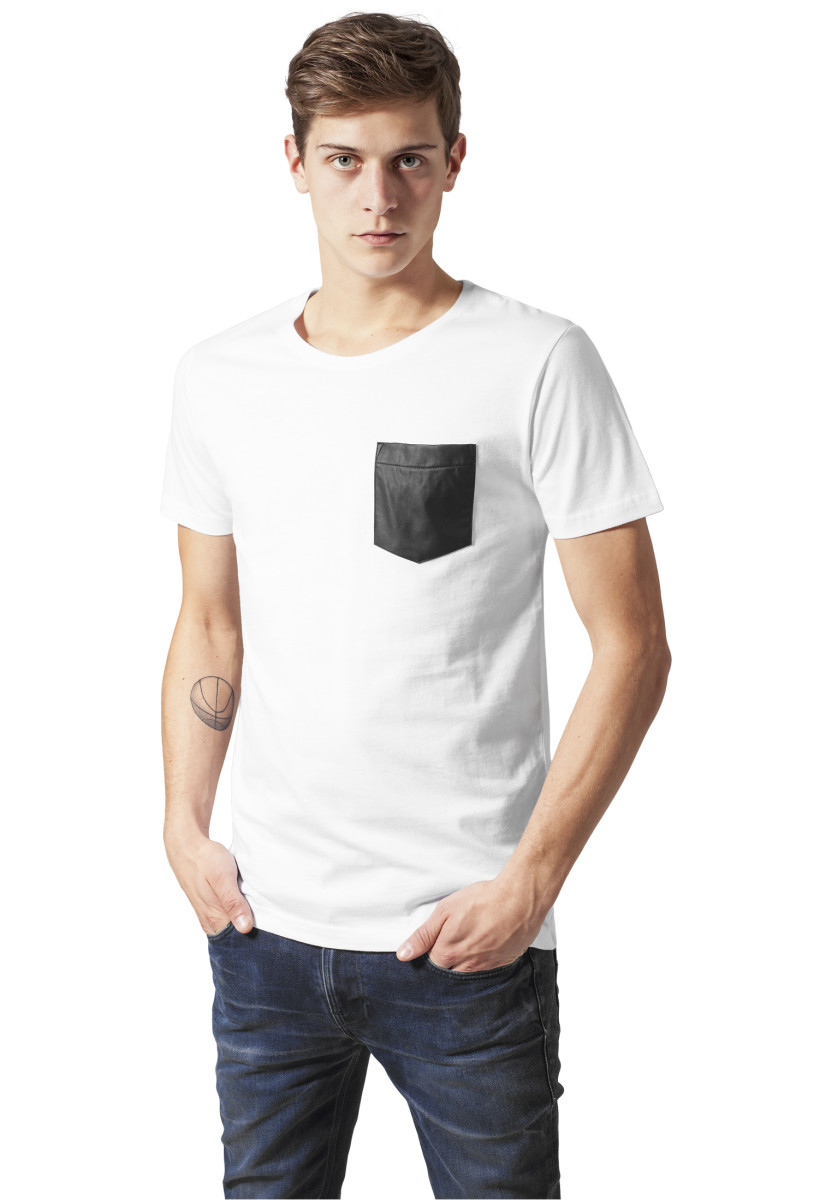 Synthetic Leather Pocket Tee