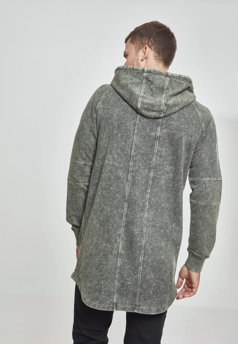 Terry Acid Washed Long Shaped Hoody