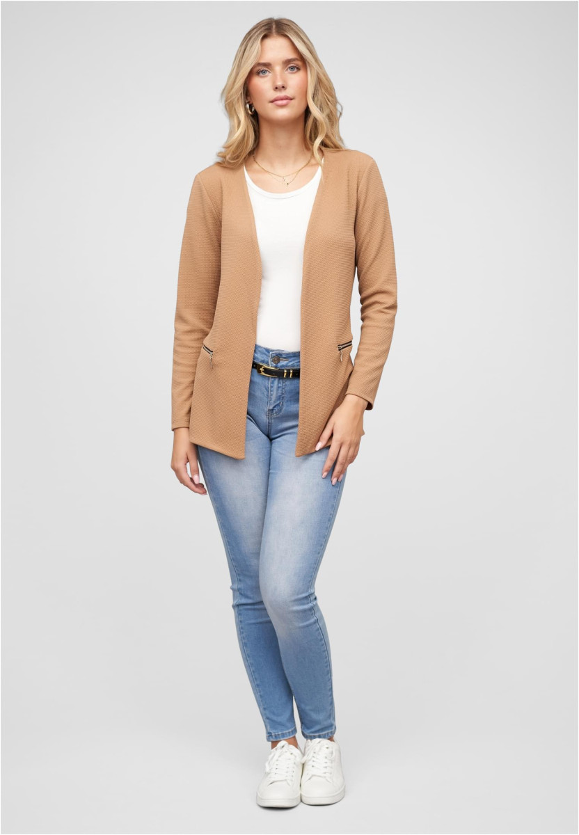 Blazer mit 2-Zip-Pockets u. Strukturstoff