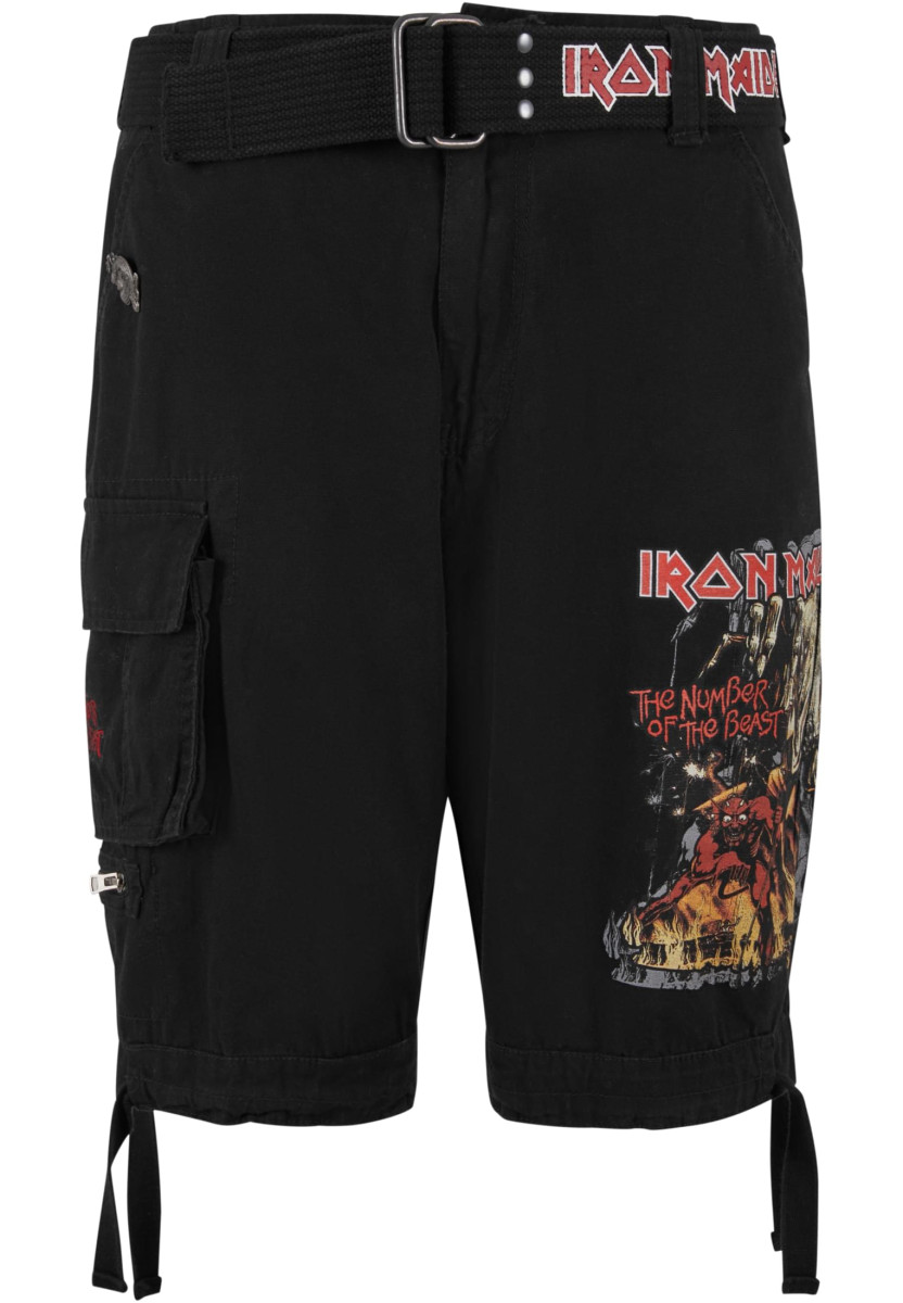 Iron Maiden Savage Shorts The Number of The Beast black edition