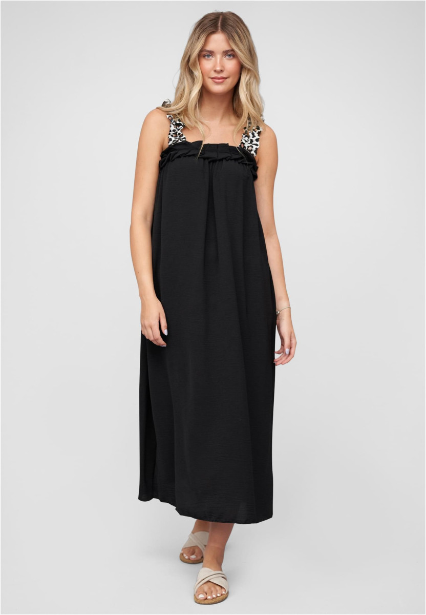 A-Line Dress with leo print straps