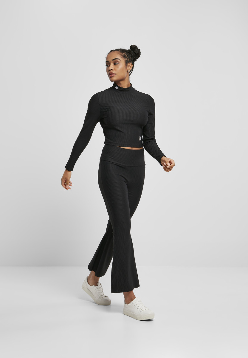 Ladies Starter Cropped Stretch Rib Turtleneck Longsleeve