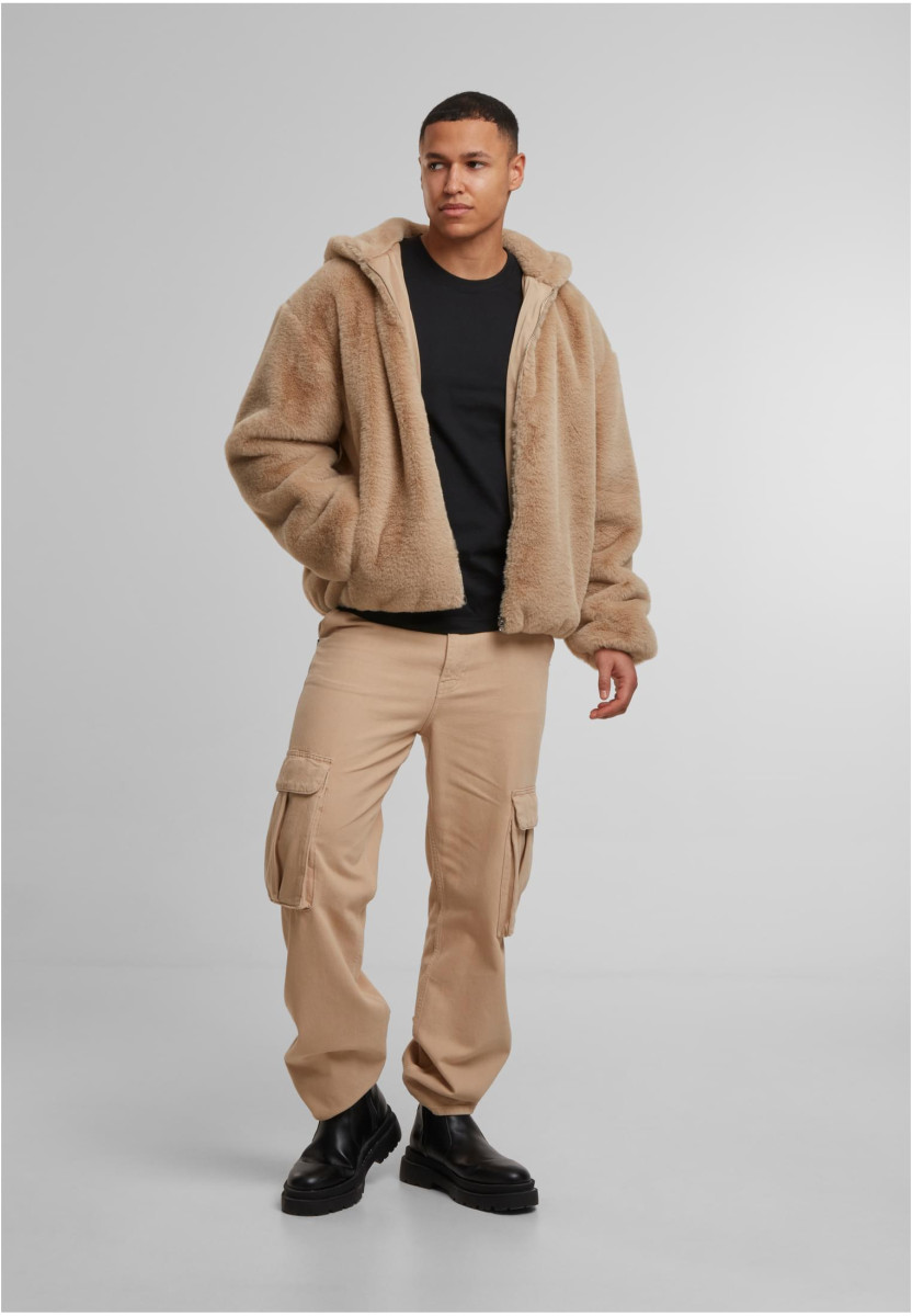 Full Zip Faux Fur Hoodie