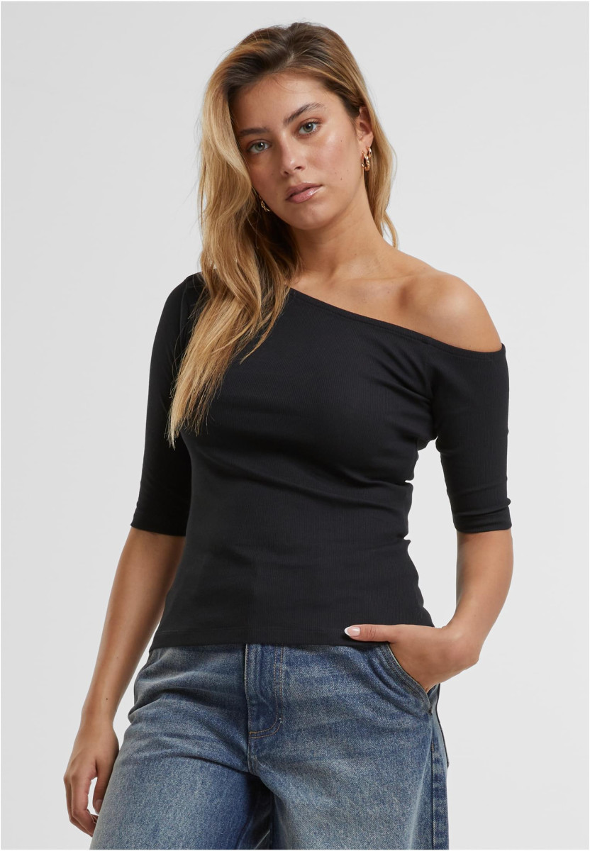 Ladies Organic Asymmetric Rib Tee 2-Pack