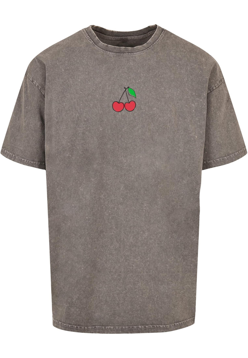 Summer - Sweet Cherry Acid Washed Oversize Tee