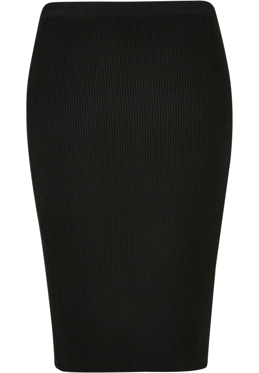 Ladies Rib Knit Midi Skirt