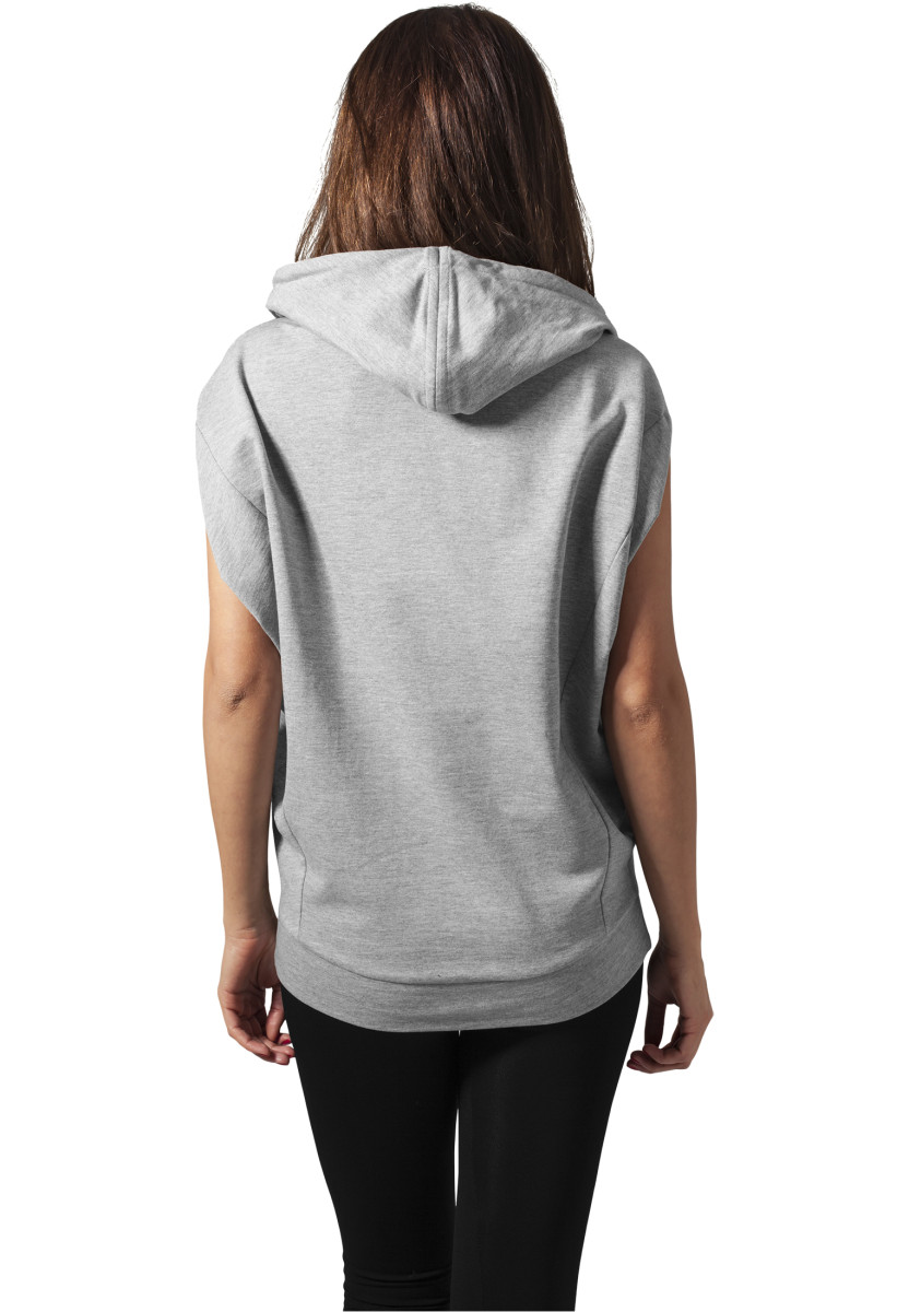 Ladies Sleeveless Terry High Neck Hoody