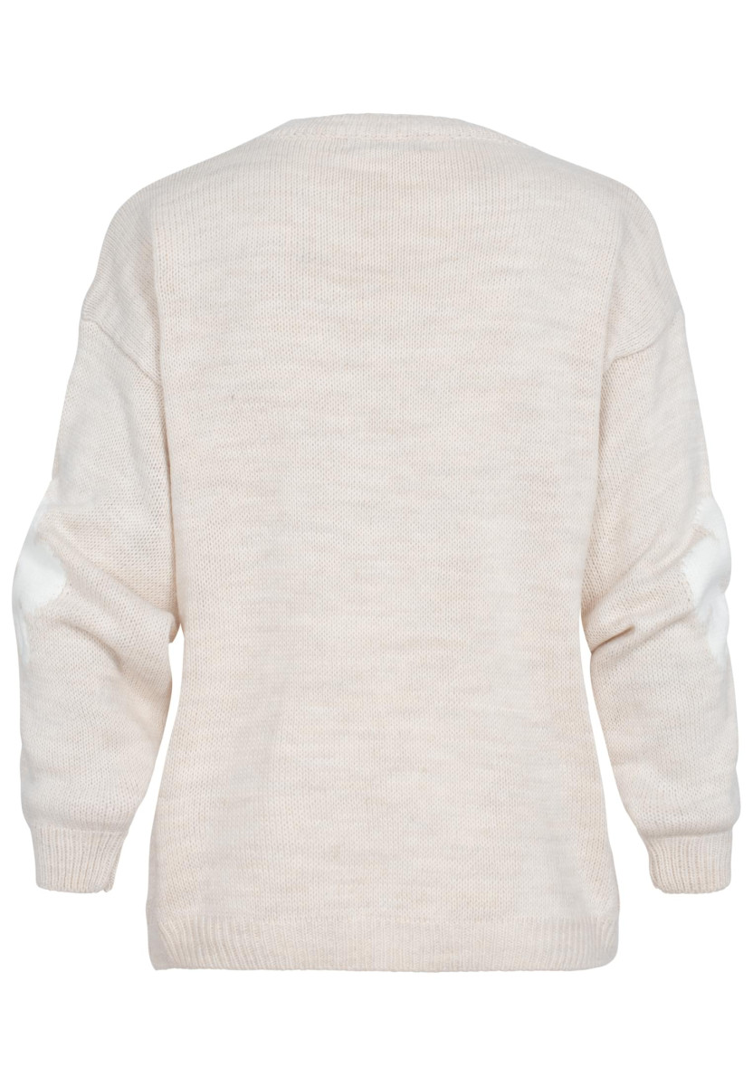 Cloud 5ive Crewneck Knit Sweater with Flowers