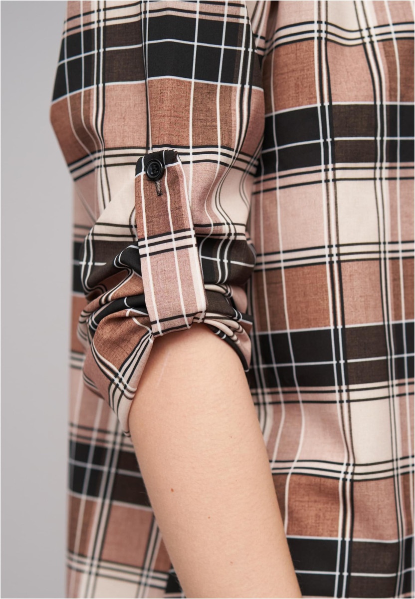 Turn Up 3/4 Arm Bluse kariert small