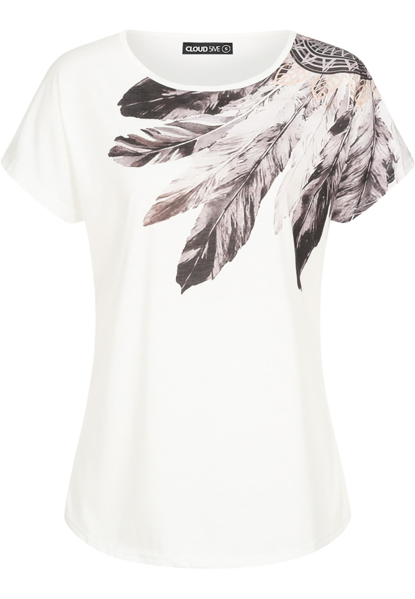 Cloud5ive Damen Viskose T-Shirt mit Traumf?nger Print