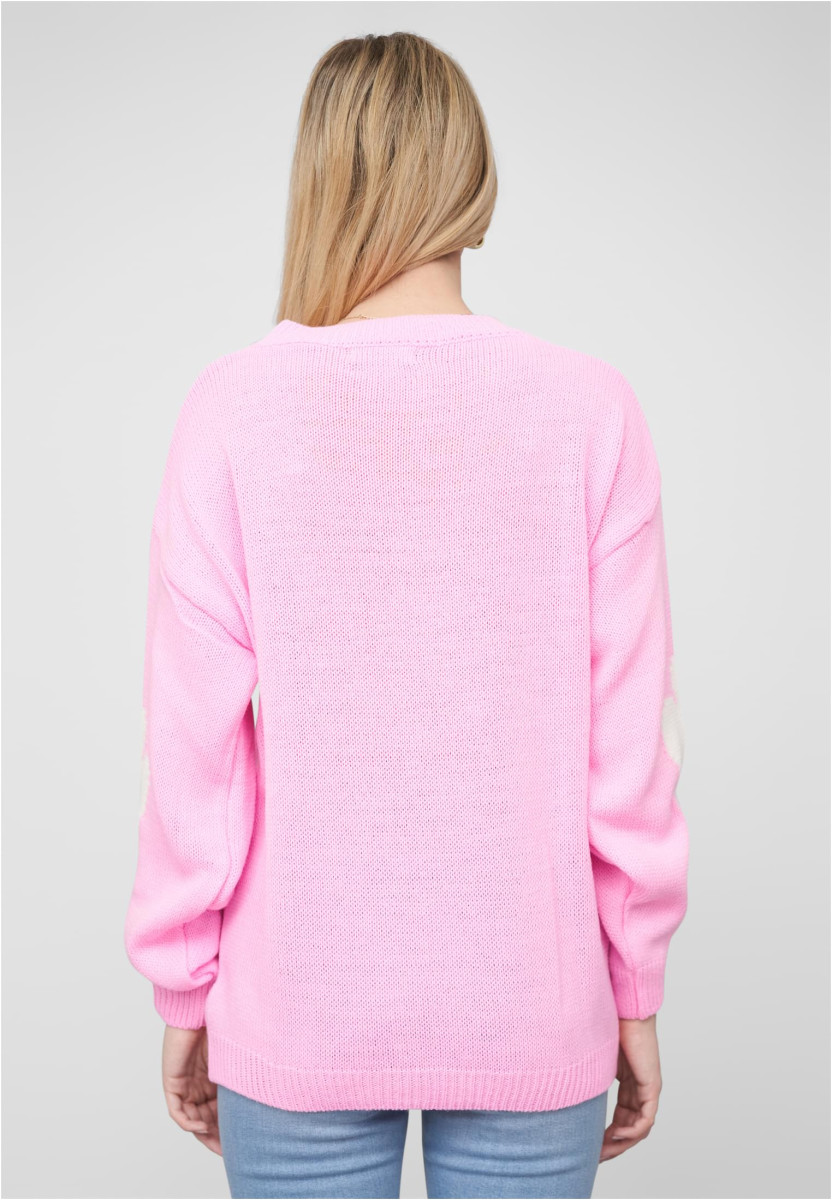 Cloud 5ive Crewneck Knit Sweater with Flowers