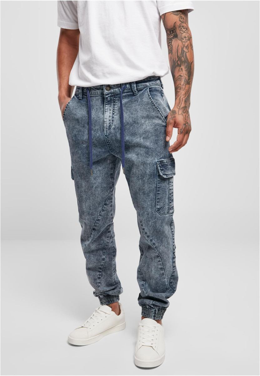 Denim Cargo Jogging Pants