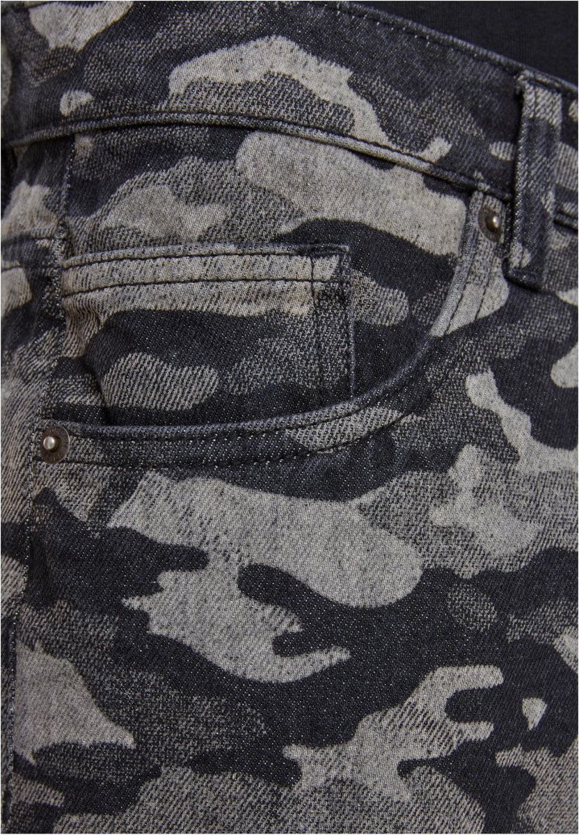 Laser Camo Printed Jeans