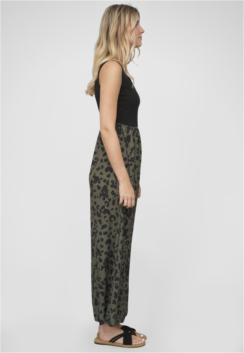 2-Tone Maxi-Dress Leo Print