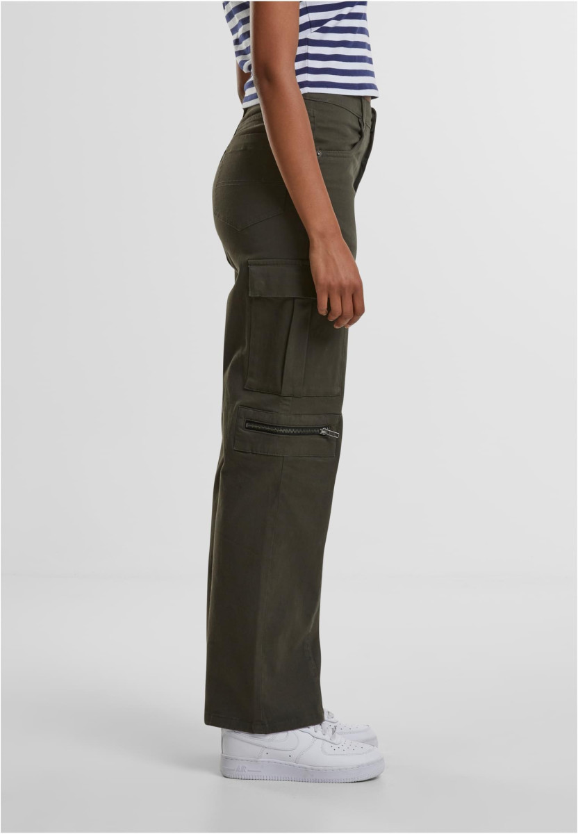 Ladies Loose Utility Stretch Twill Pants