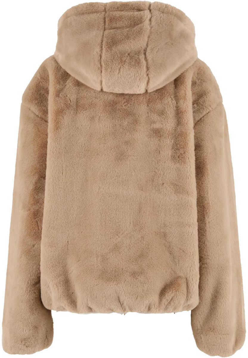 Full Zip Faux Fur Hoodie