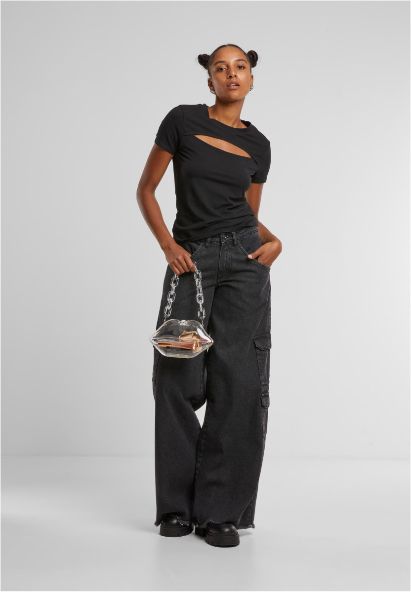 Ladies Short Cut Out Tee