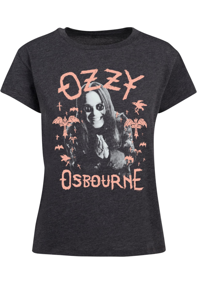 Ladies Ozzy Osbourne - Pink Bat Box Tee