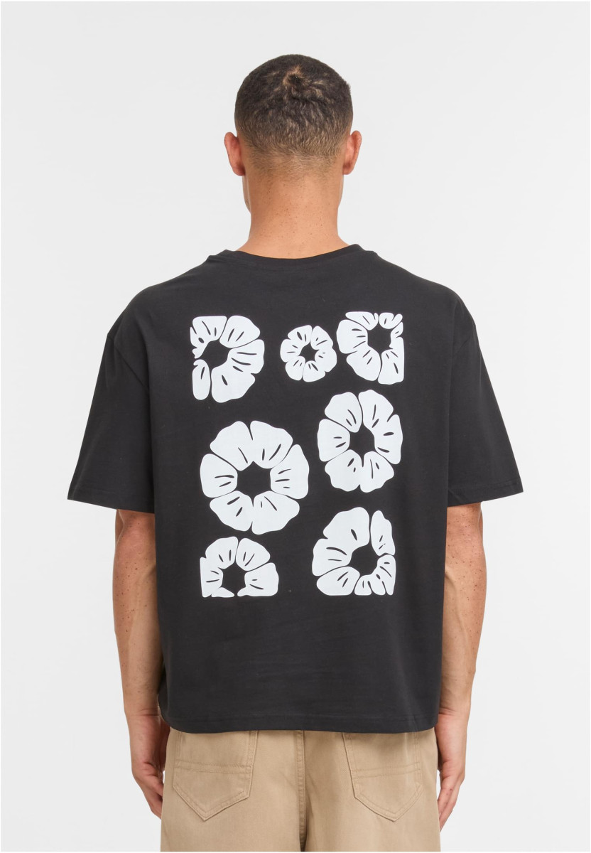 Bold Flowers Cropped Oversize Tee